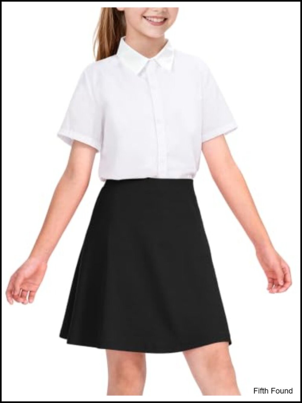 Girls Uniform Skorts with Built-in Undershorts Stretchy School Skirts